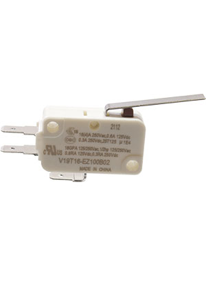 V19T16-EZ100B02, микропереключатель SPDT лапка 250В 16A фастон 4,7мм  0.98N Honeywell