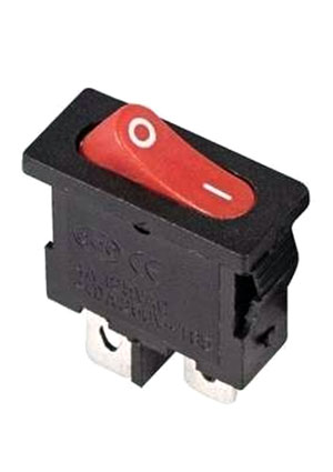 36-2051, выключатель клавишный 250В 6А ON-OFF красный 2 контакта 