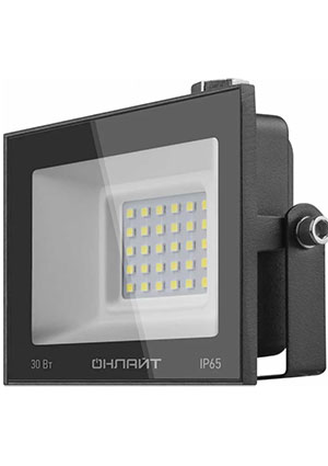 71657, Прожектор светодиодный 71 657 OFL-30-4K-BL-IP65-LED 30Вт 4000К IP65 2400лм черн. ОНЛАЙТ 71657 ОНЛАЙТ