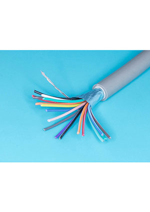 CCC18GG, Кабель коммуникационный 18 проводов, 28 AWG, бухта 50м, экранированный, серый BM