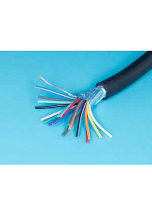 CCC18GB, Кабель коммуникационный 18 проводов, 28 AWG, бухта 50м, экранированный, черный BM