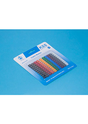 PB-SM3C-09, Маркер защёлкивающийся в наборе d=4,6-6мм, цифры 0-9 по 10 шт. KSS