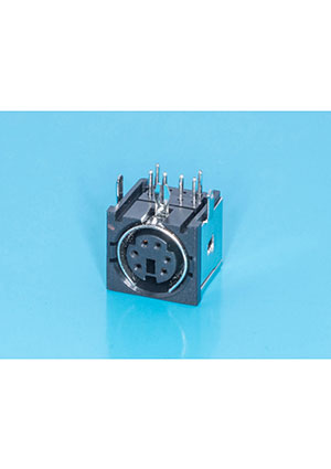 MDN-6FR, Гнездо mini DIN 6 контактов на плату BM