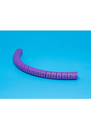 EC-2-7, Маркер цифра 7 d=4,2-6,2мм, фиолетовый, упак.20 шт. KSS