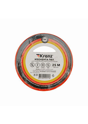 KR-09-2104, Изолента ПВХ 0,13х15мм, 25м, красная KRANZ Kranz