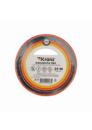 KR-09-2204, Изолента ПВХ 0,13х19мм, 25м, красная KRANZ Kranz