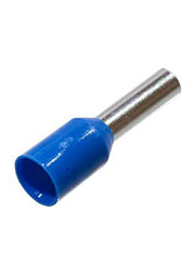 НШВИ2.5 8, втулочный наконечник на провод 2.5мм2 L8мм синий