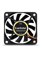 EX06010S3P,  ExeGate 60x60x10 ,  , 3pin, 3500RPM, 25dBA