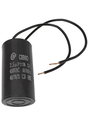 CBB60 2.5uF 450V WIRE (SAIFU), CBB60 2.5uF 450V WIRE SAIFU   2.5 , 450 , 