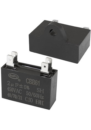 CBB61 2 uF 450V 4 PIN (SAIFU), CBB61 2 uF 450V 4 PIN, SAIFU,  , 2 ,  5 %, 450