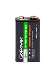   GoPower  6F22 BL1 NI-MH 9V 250mAh (1/25/100)
