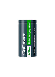  Li-ion GoPower 16340 PK1 3.7V 650mAh / (1/8/400)