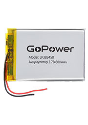  Li-Pol GoPower LP383450 PK1 3.7V 800mAh / (1/10/250)