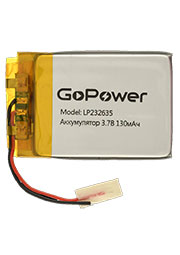  Li-Pol GoPower LP232635 PK1 3.7V 130mAh / (1/10)