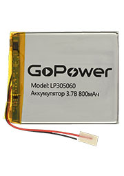  Li-Pol GoPower LP305060 PK1 3.7V 800mAh / (1/10/250)