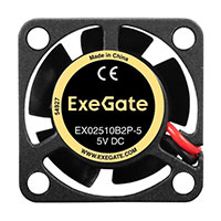 EX02510S2P-5, ���������� 5� DC (25x25x10 ��, Sleeve bearing (��������� ����������), 2pin, 1