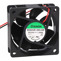 EE60252B1-A99, ���������� ������ 24� DC, 60x60x25��, ��������� �������, 39,7���.�/�, 34,5���, 26AWG