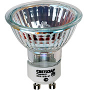 SV-44825, Лампа галогенная с защитным стеклом GU10 51мм 50Вт 220В Светозар