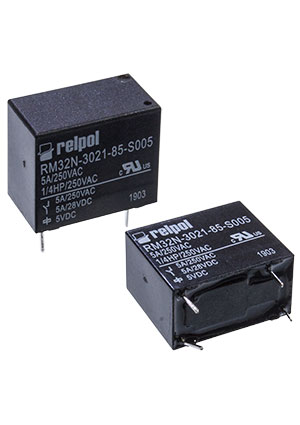 RM32N-3021-85-S005, 2615012 ,  5VDC 1 Form A 250VAC/5  (1x25 ) RELPOL
