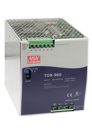 TDR-960-48, AC-DC, 960, , 3- ,  340 550 AC, 47 63/480 780 DC,  48/20A, . Mean Well