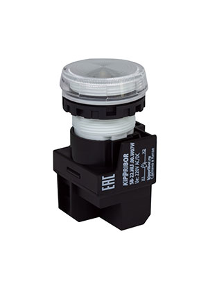 SB-22.HLF.00.W07W, Лампа светосигнальная, плоская, 220 V AC/DC, бел Кипприбор