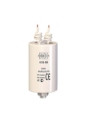 К78-98, 3 мкФ, 450 В, исп5 (провода +болт)(К78-36, ДПС), Конденсатор пусковой Россия