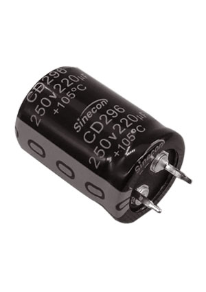 LHE101M2W3025CZVG2S00, Snap-In, 450V 100uF /30*25/105 C Sinecon