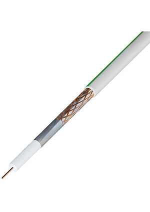 SAT-703B+CU/AL/CU (01-2431-10), Кабель коаксиальный 75Ом, 10м белый Китай